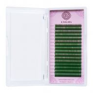 Ресницы Enigma микс 0,10/C+/7-13 mm "Зелёный" (16 линий)