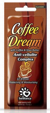 Крем для солярия с маслом кофе, маслом Ши, 6-компонентный бронзатор SolBianca Coffee Dream 15 мл
